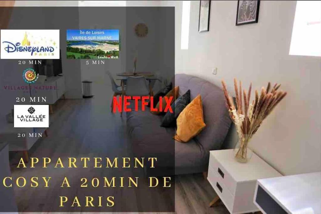 Appartement Duplex Proche Disney Et Paris Vaires-sur-Marne Luaran gambar